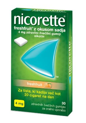 nicorette freshfruit zv_gumi 4 mg za odvajanje od kajenja