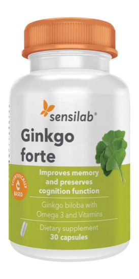 Sensilab ginko forte 30 meh kapsul prehransko dopolnilo z omega 3