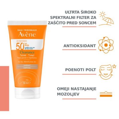 avene cleanance visoka zascita f50 50 ml spredaj