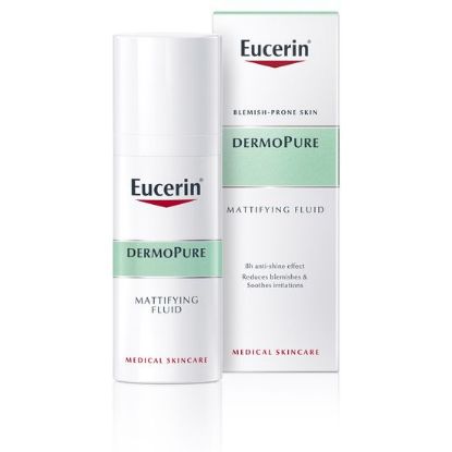 Eucerin DermoPURE matirni fluid izdelke in pakiranje