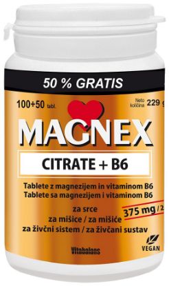 Magnex Citrate b6 150 tablet 100 +50 gratis