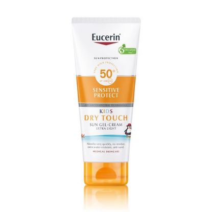 Eucerin Sun KIDS Sensitive Protect Dry Touch kremni gel za zaščito otroške kože pred soncem ZF 50+