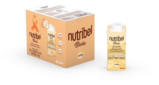 NUTRIBEL BASIC vanilija 6x200 ml