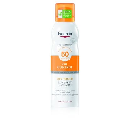 eucerin sun oil control dry touch transparent spray spf50+ 200 ml