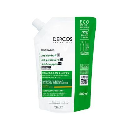 vichy dercos ad sampon proti prhljaju za suhe lase eco refil 500 ml