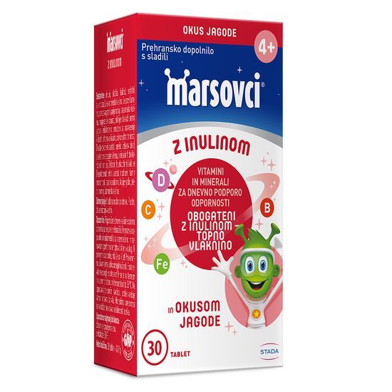 marsovci z inulinom okus jagode 30 zv tab