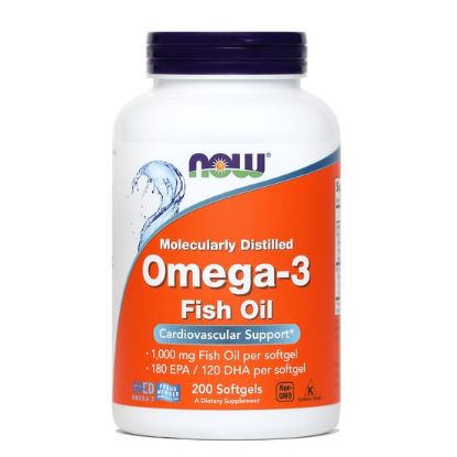 NOW Omega-3 1000 mg 200 mehkih kps