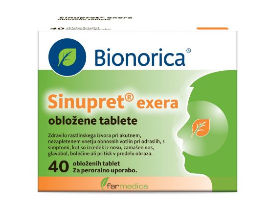 Sinupret exera slika izdelka Bionorica